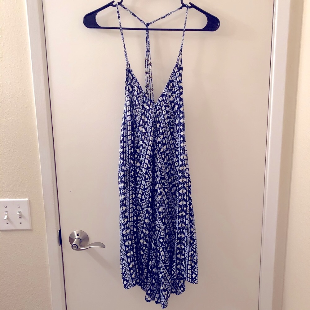Aakaa Blue/White Dress